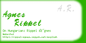 agnes rippel business card
